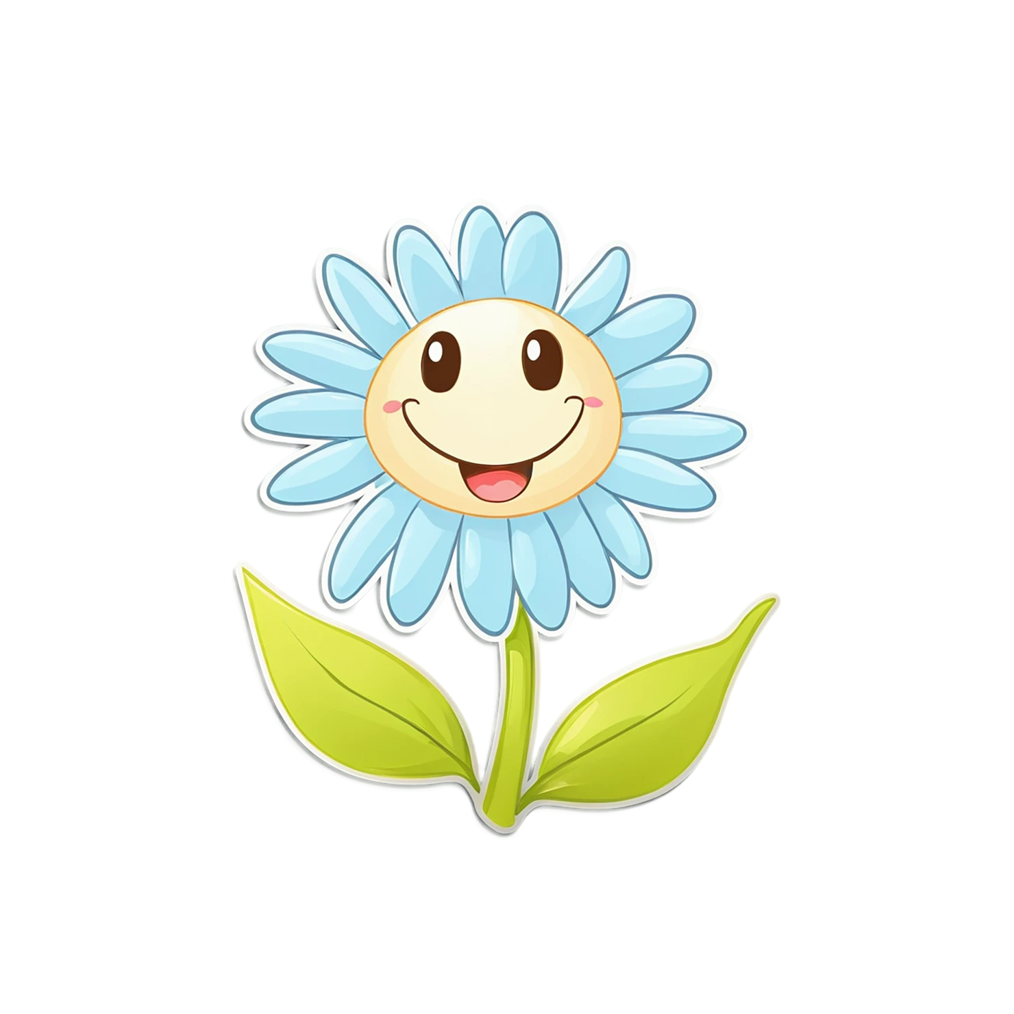 Floral cute sticker isolated on transparent background #15826