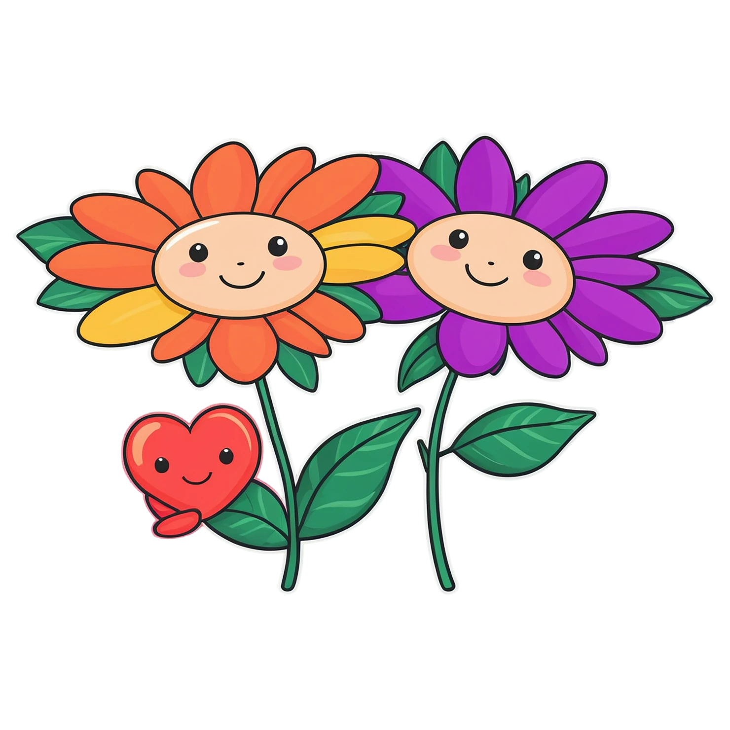 Floral cute sticker isolated on transparent background #15827