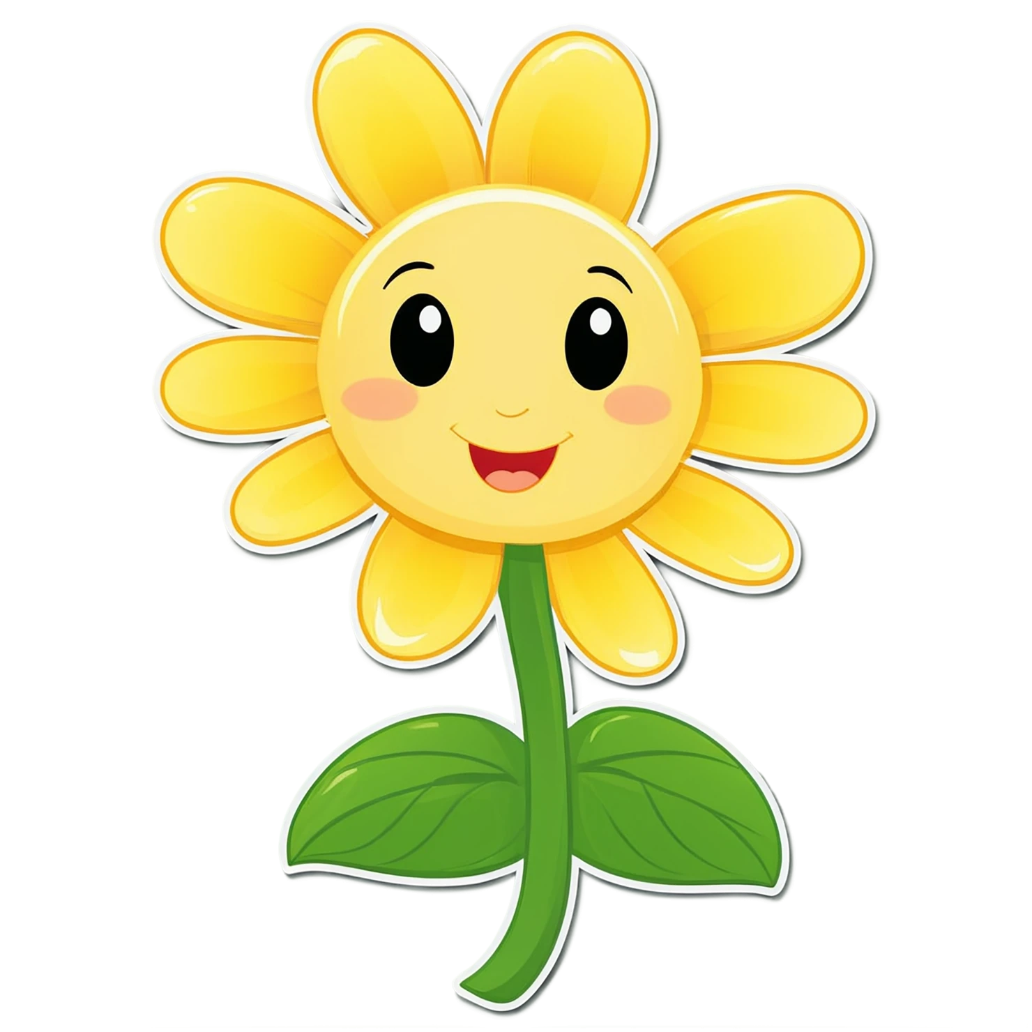 Floral cute sticker isolated on transparent background #15828