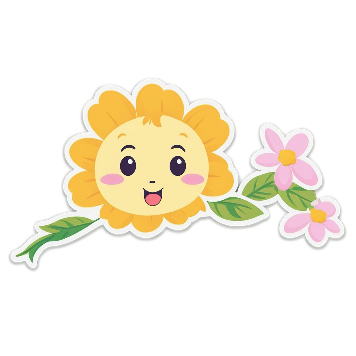 Floral cute sticker isolated on transparent background #15832