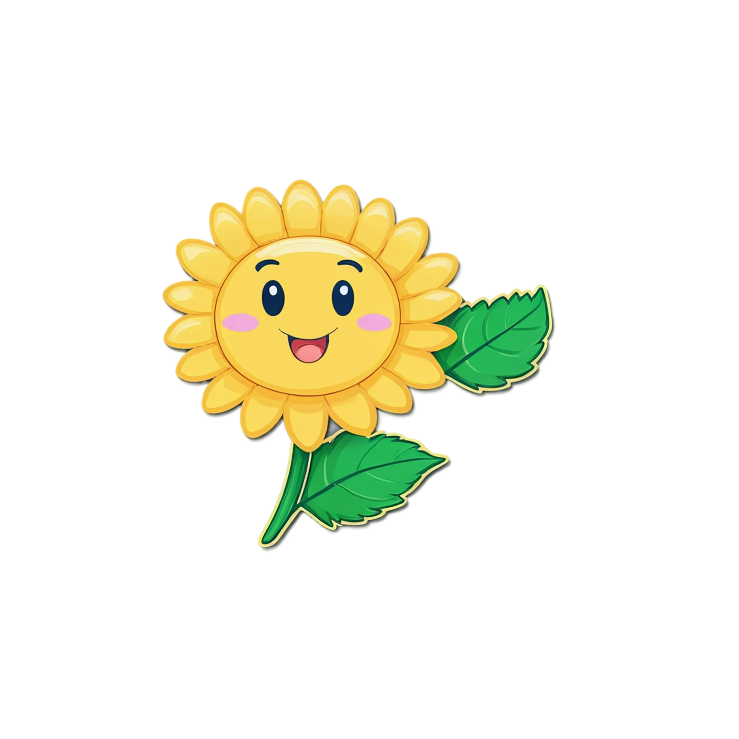 Floral cute sticker isolated on transparent background #15839