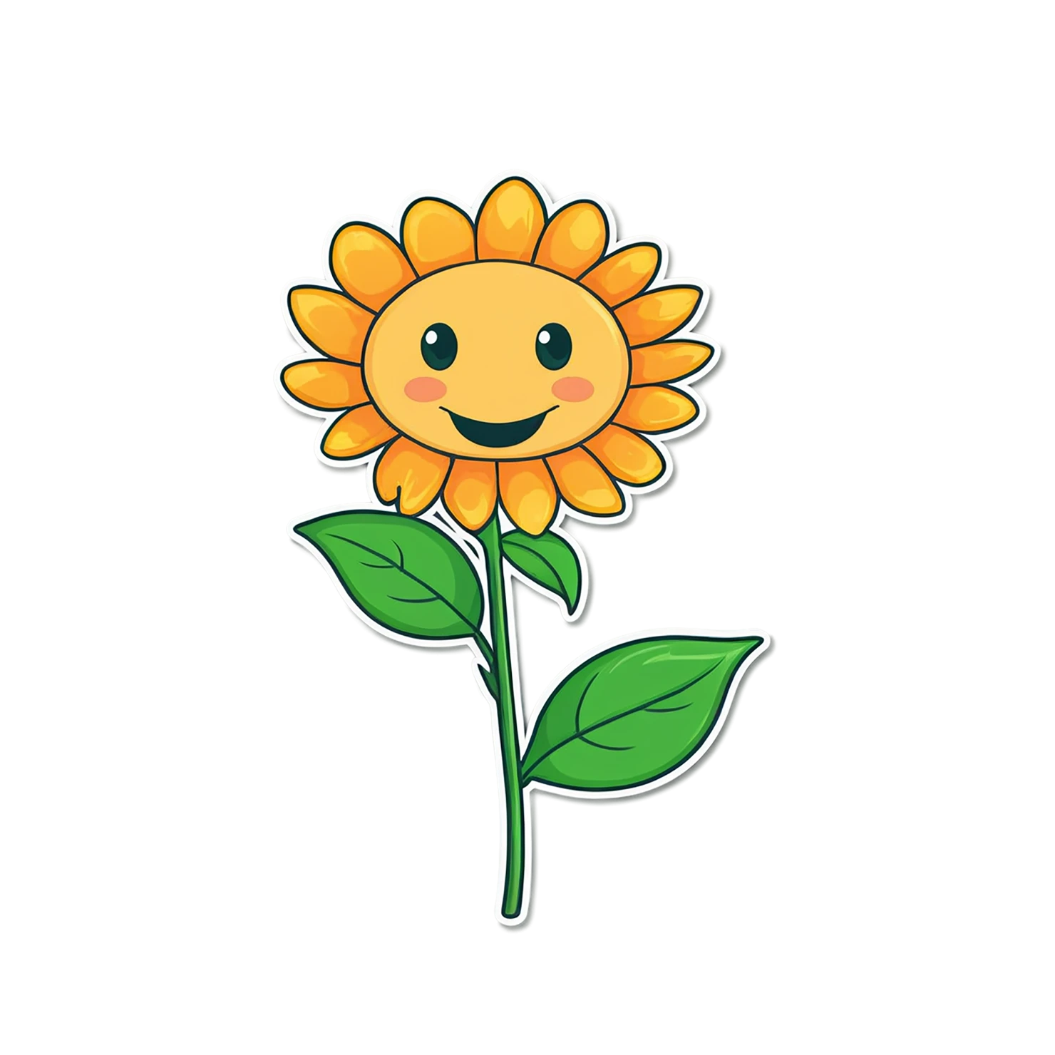 Floral cute sticker isolated on transparent background #15843