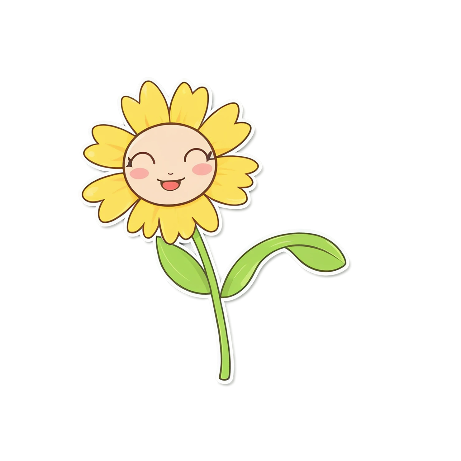 Floral cute sticker isolated on transparent background #15846