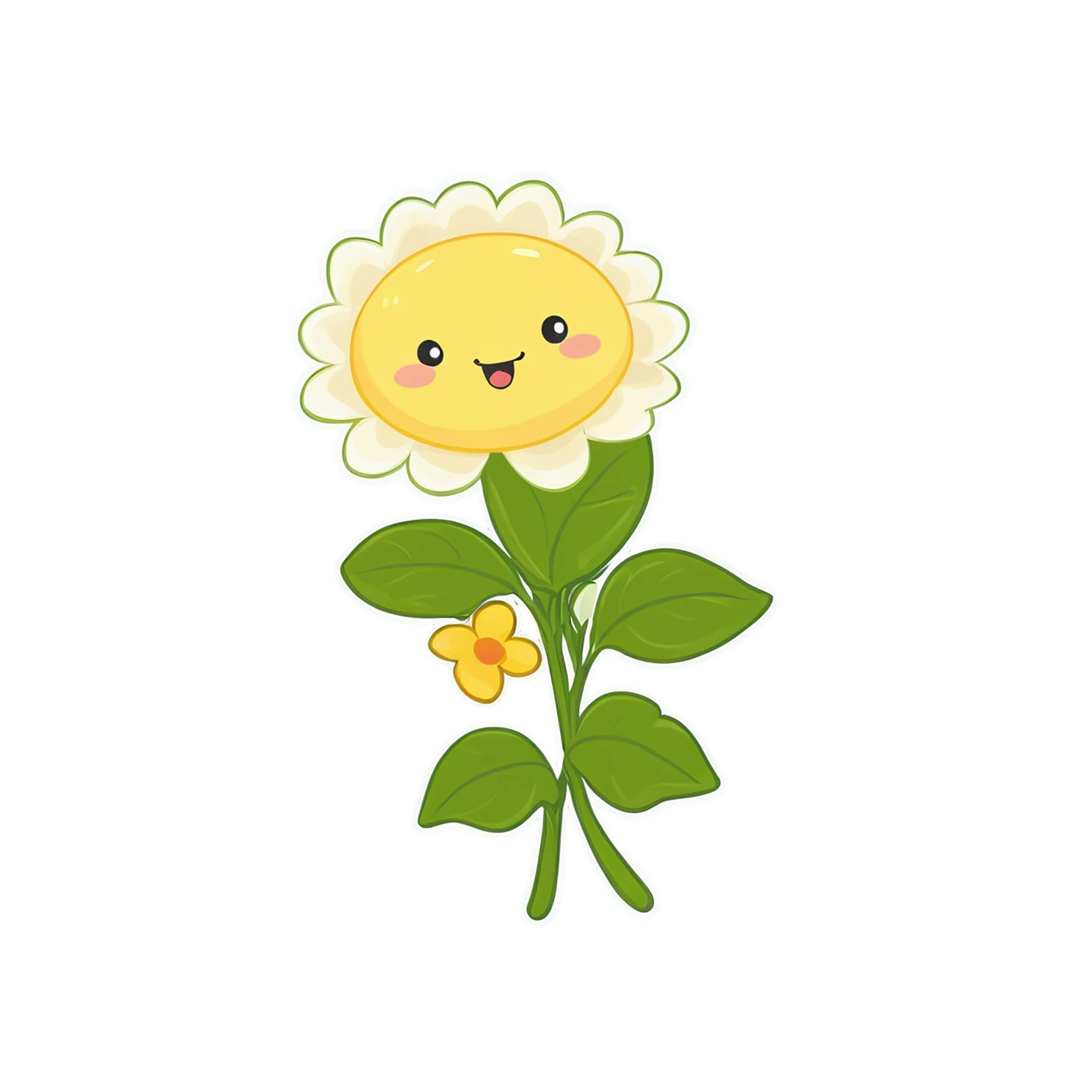 Floral cute sticker isolated on transparent background #15848