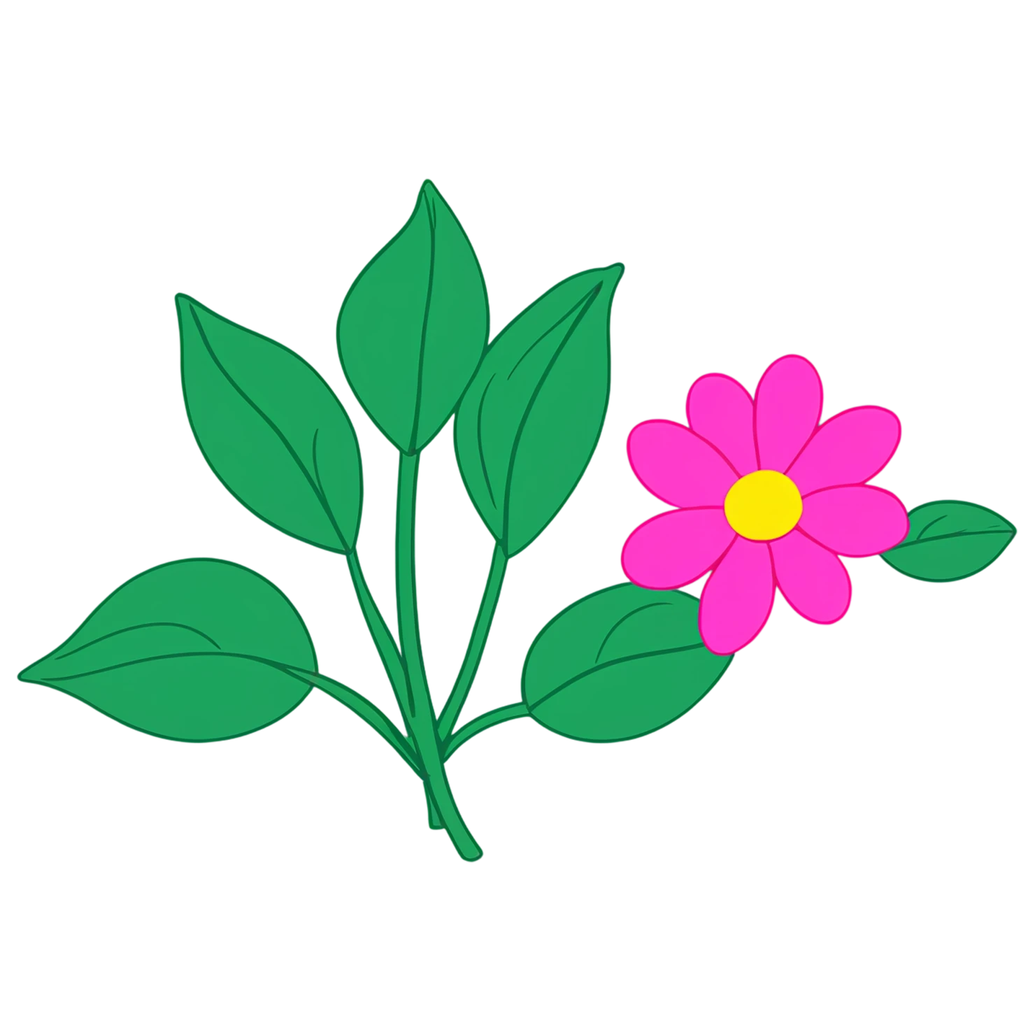 Floral cute sticker isolated on transparent background #15850