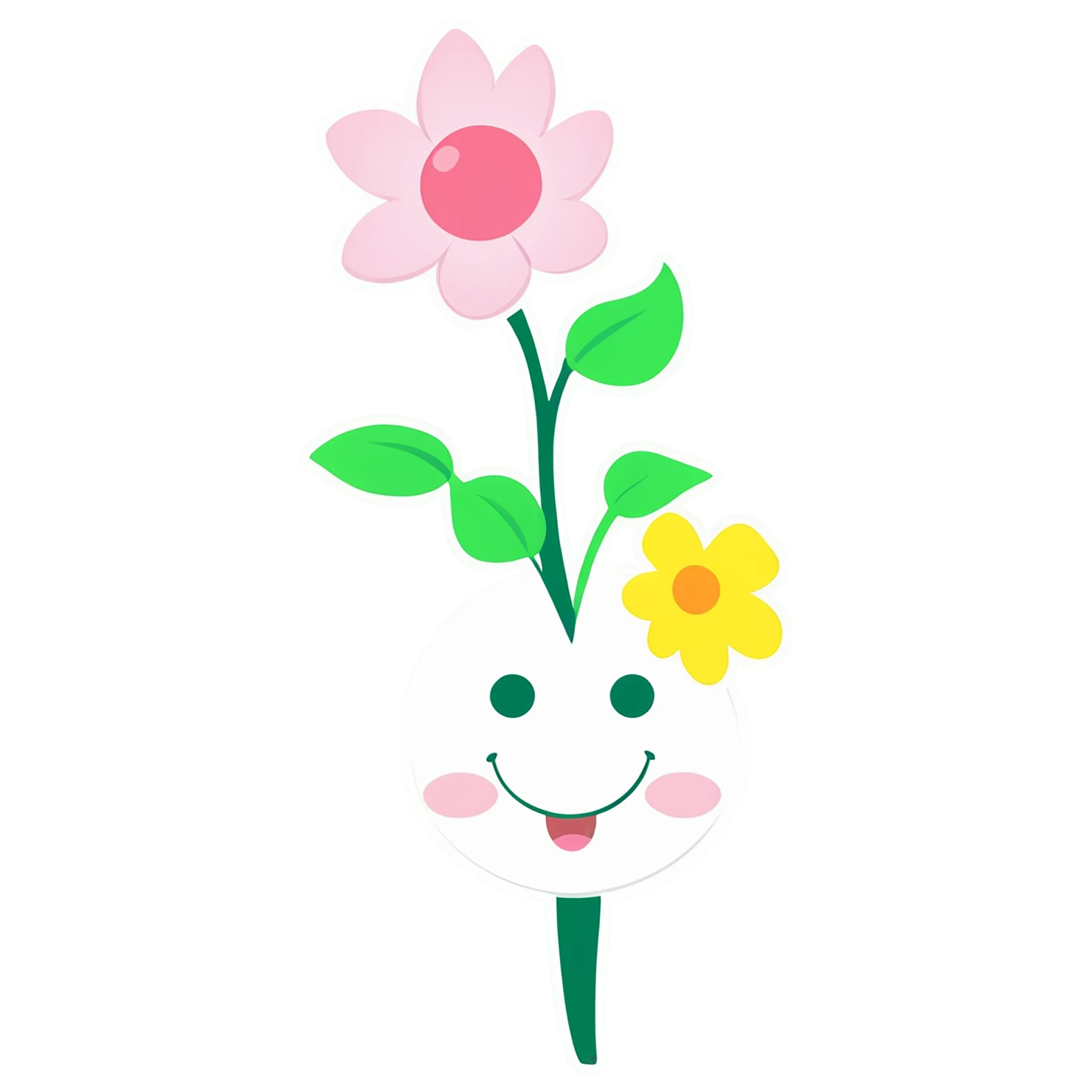 Floral cute sticker isolated on transparent background #15853