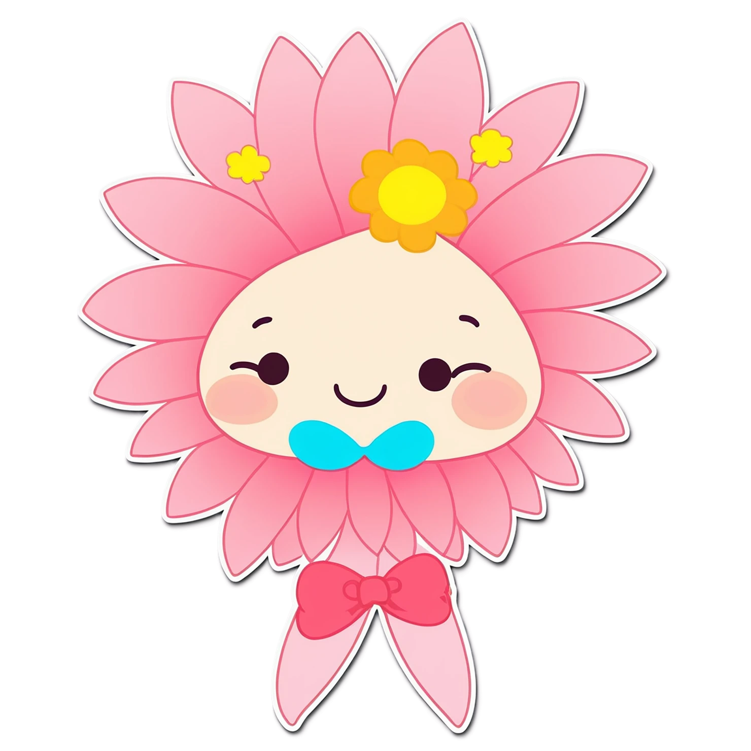 Floral cute sticker isolated on transparent background #15857