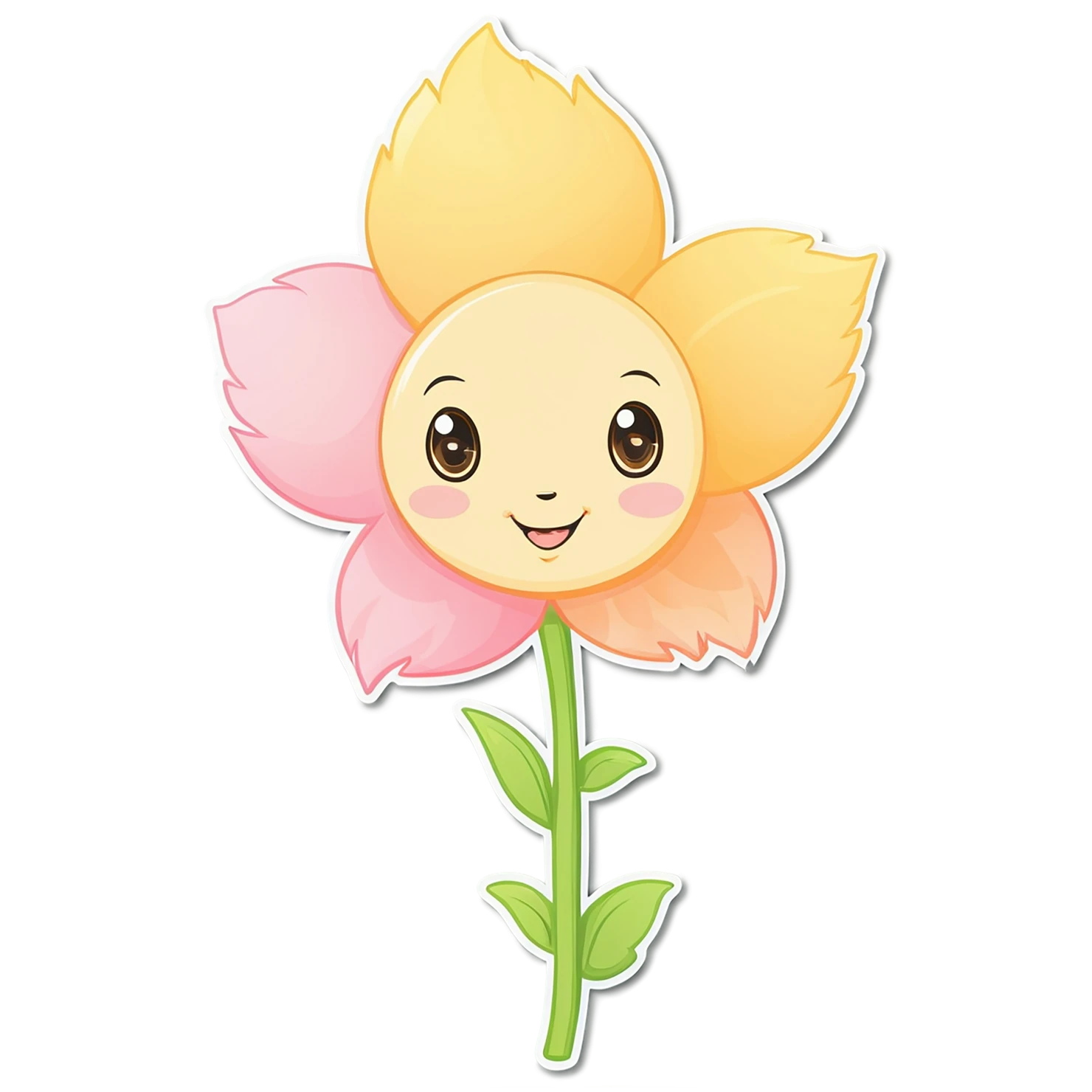 Floral cute sticker isolated on transparent background #15860