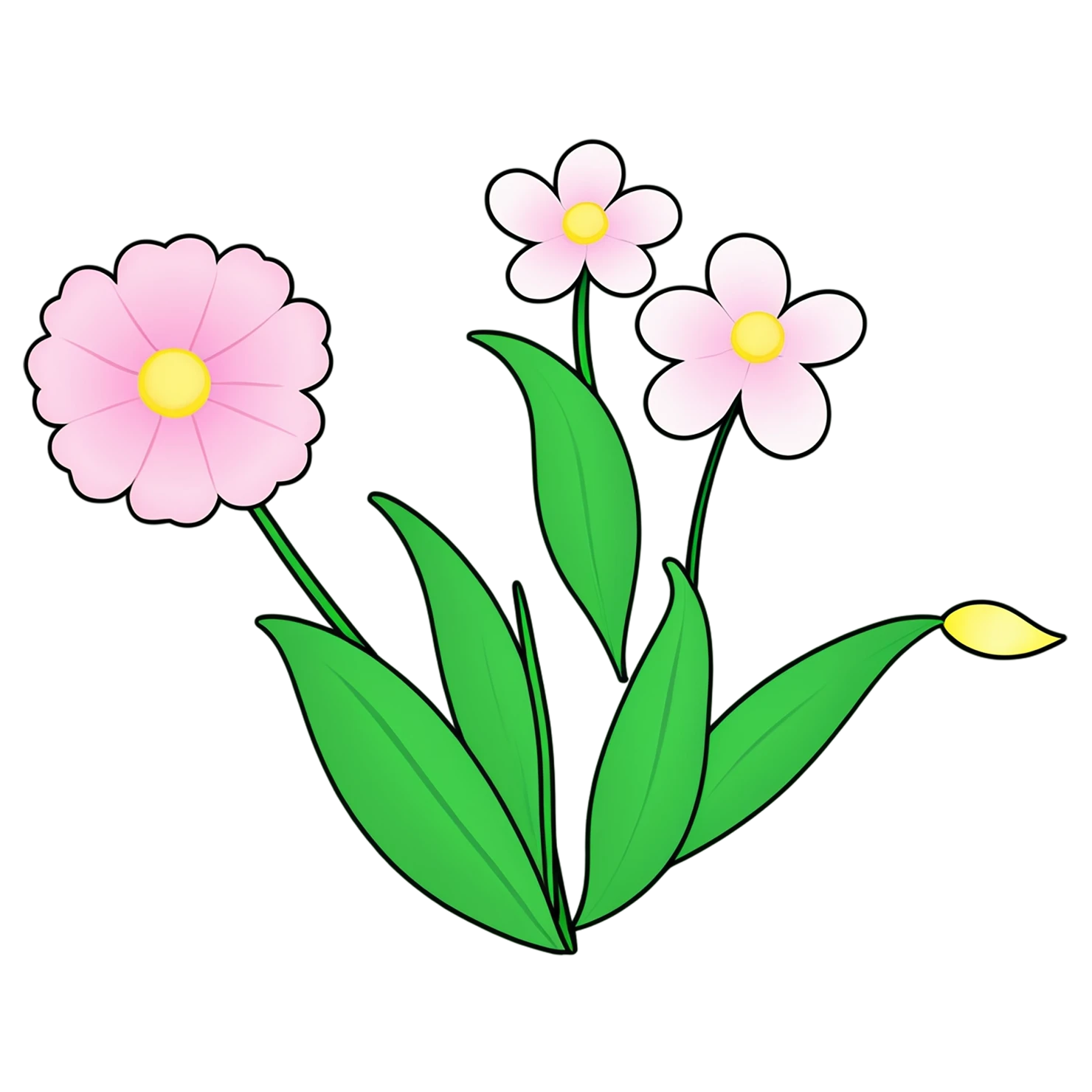 Floral cute sticker isolated on transparent background #15869