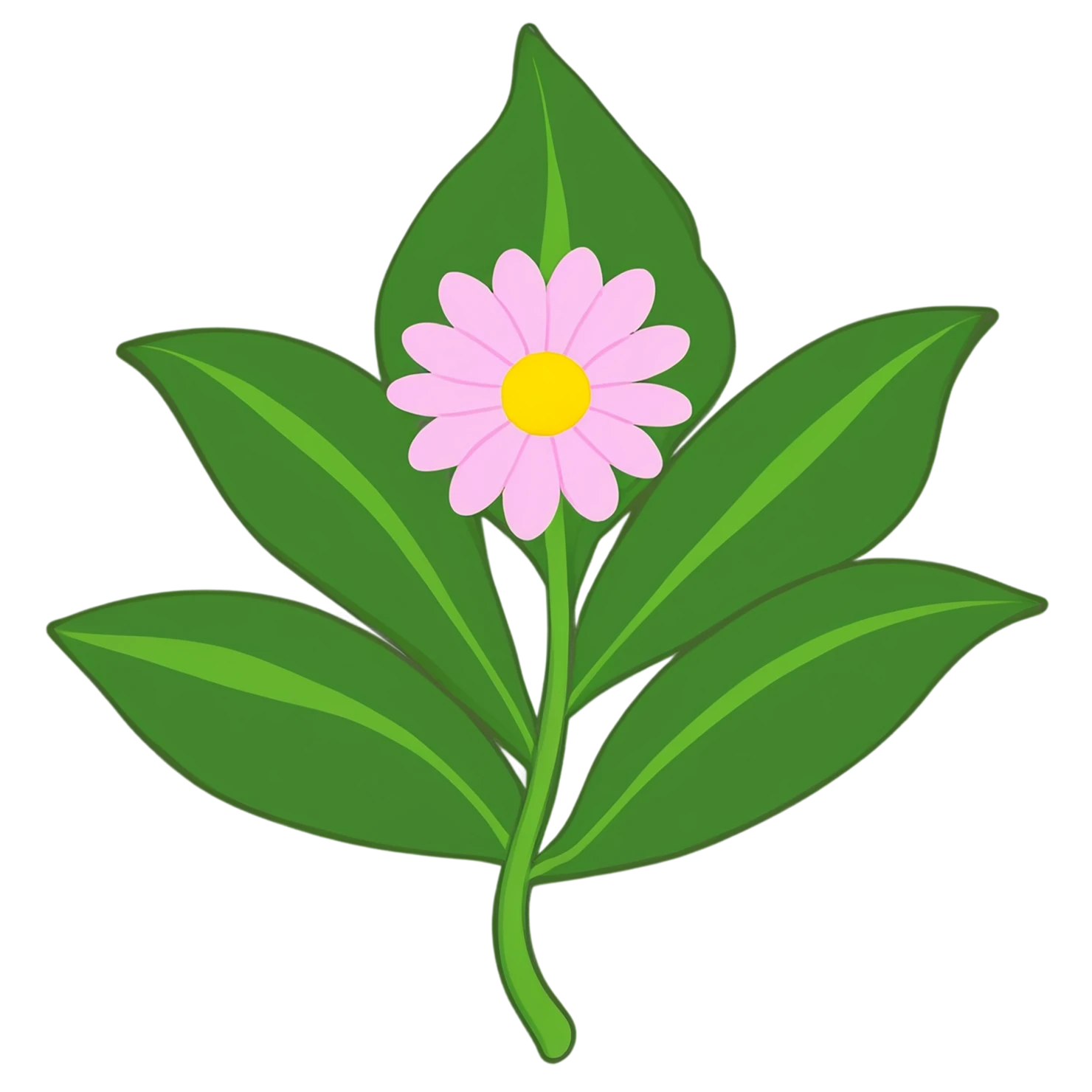 Floral cute sticker isolated on transparent background #15870