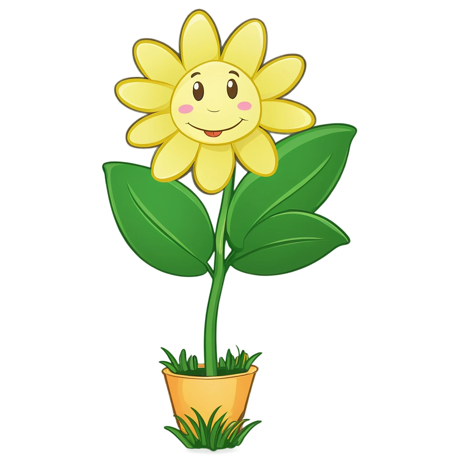 Floral cute sticker isolated on transparent background #15874