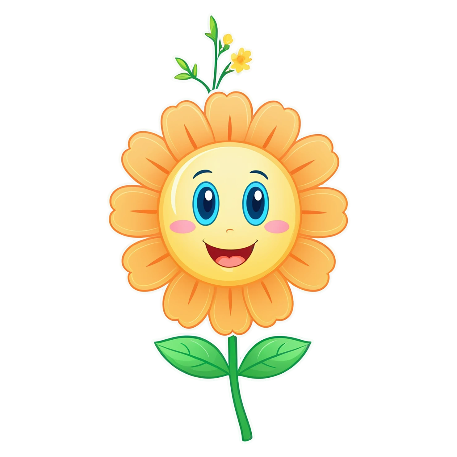 Floral cute sticker isolated on transparent background #15877