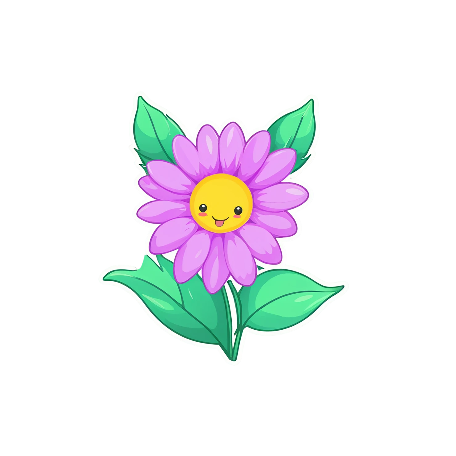 Floral cute sticker isolated on transparent background #15879