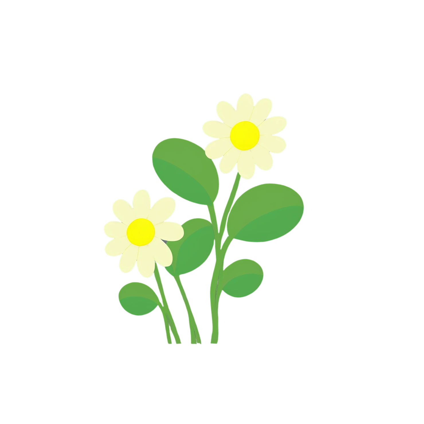 Floral cute sticker isolated on transparent background #15881