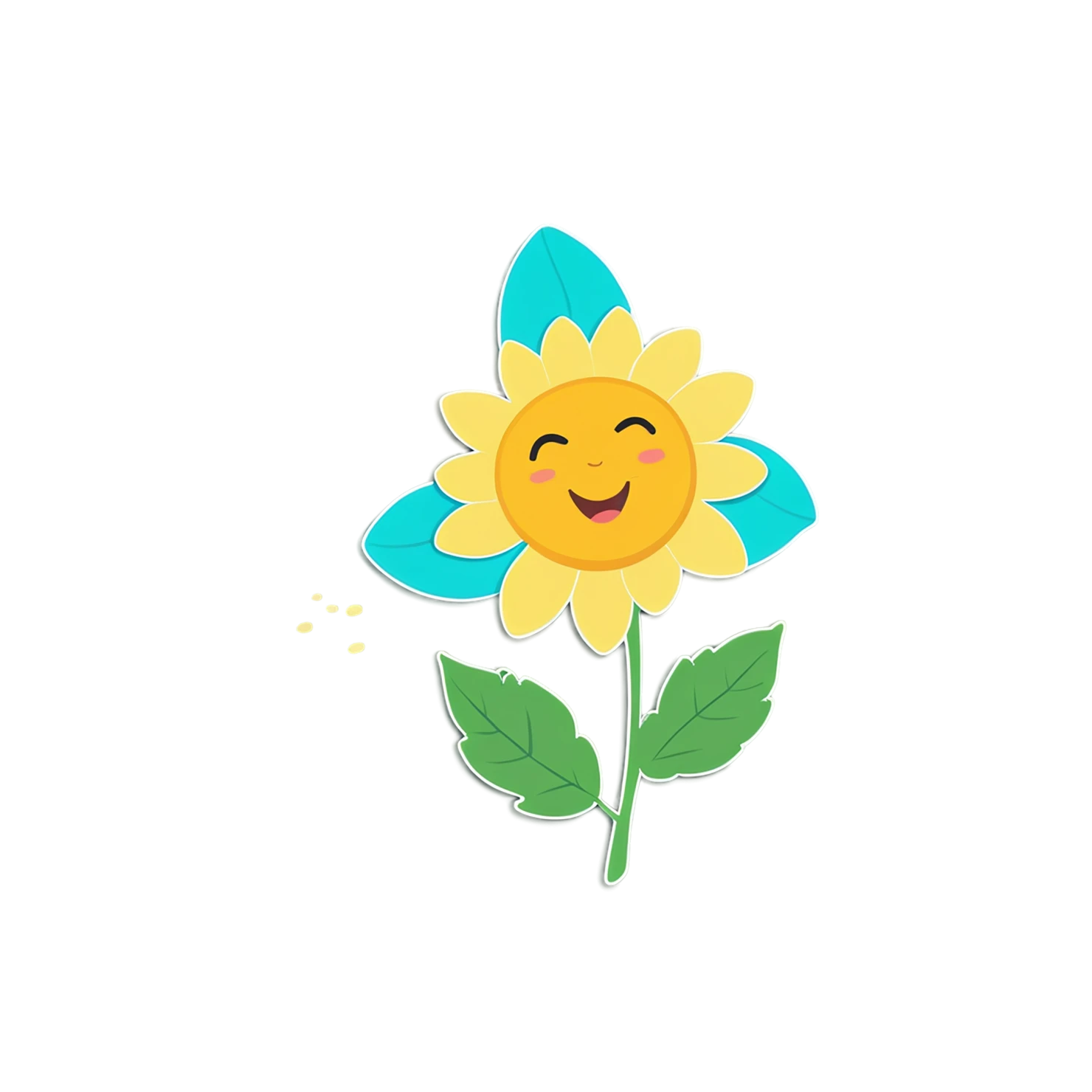 Floral cute sticker isolated on transparent background #15891