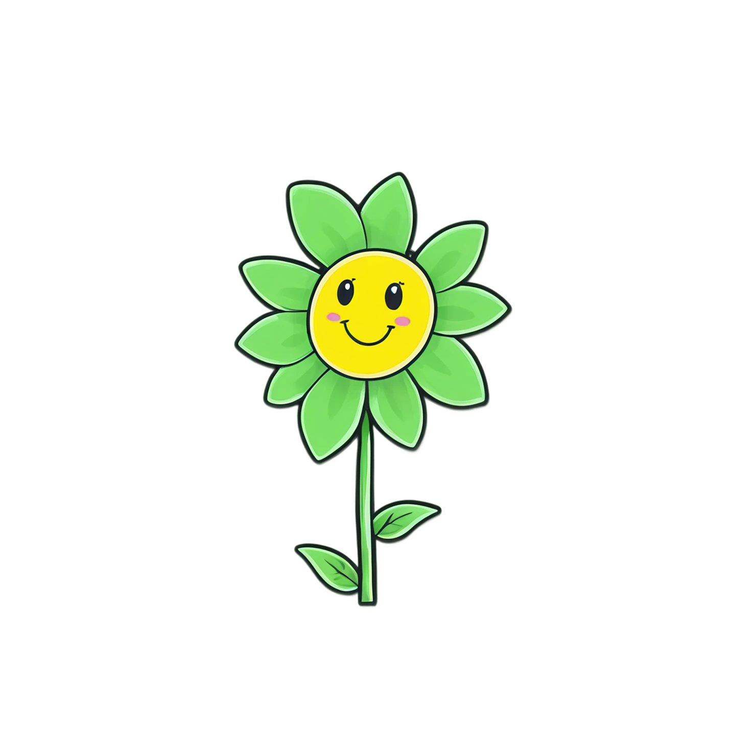 Floral cute sticker isolated on transparent background #15893