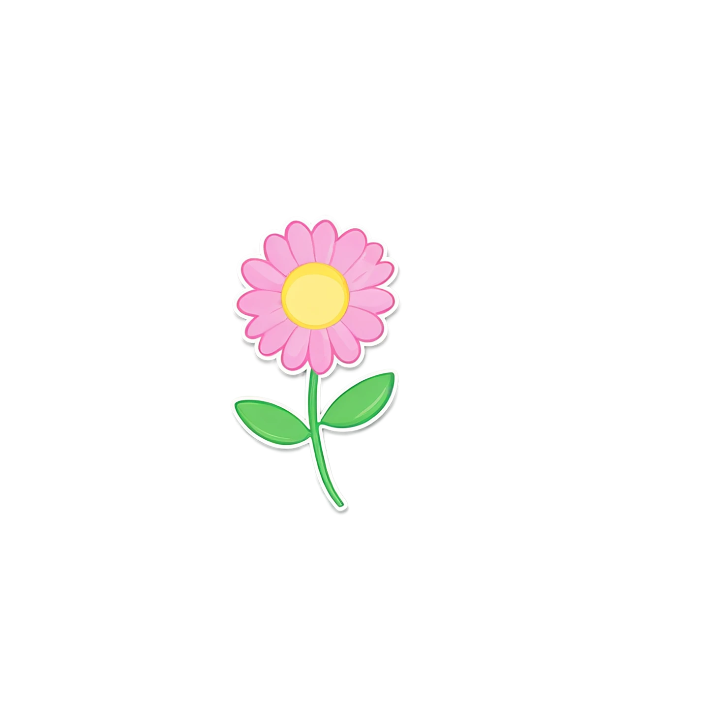 Floral cute sticker isolated on transparent background #15899
