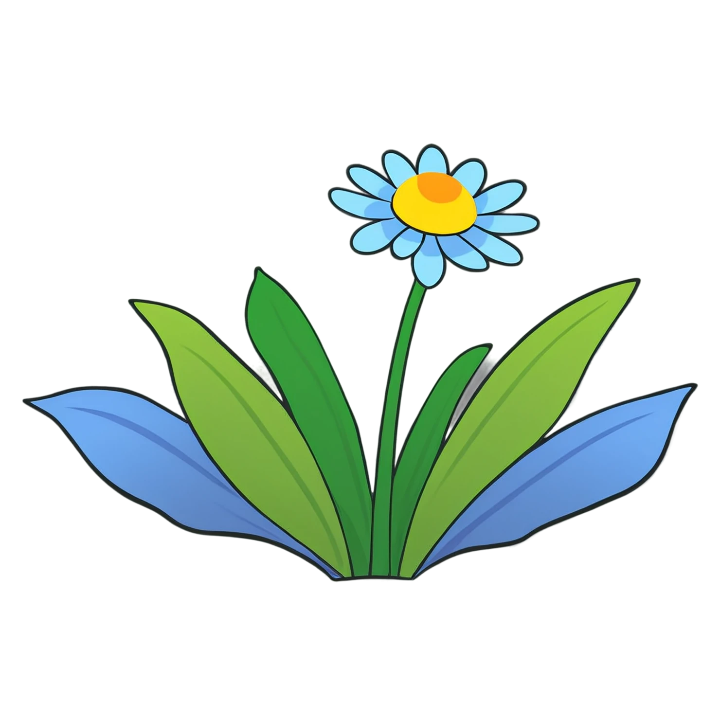 Floral cute sticker isolated on transparent background #15901