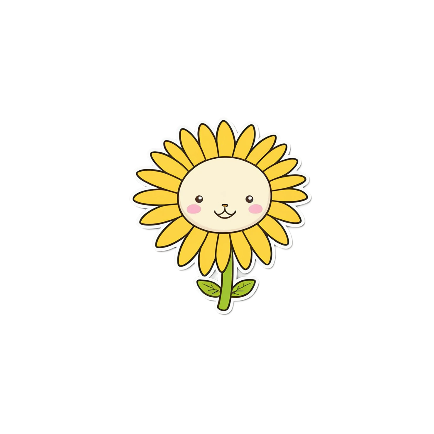 Floral cute sticker isolated on transparent background #15906