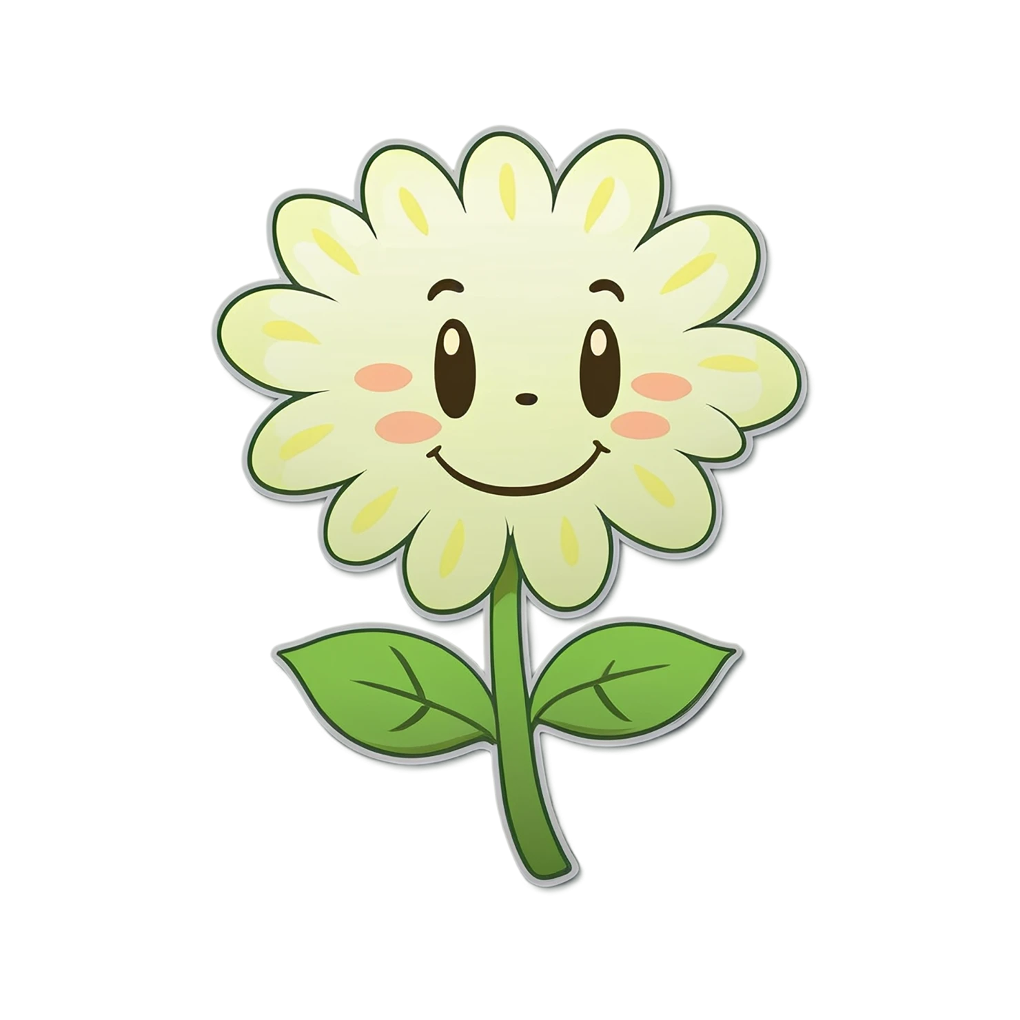 Floral cute sticker isolated on transparent background #15907