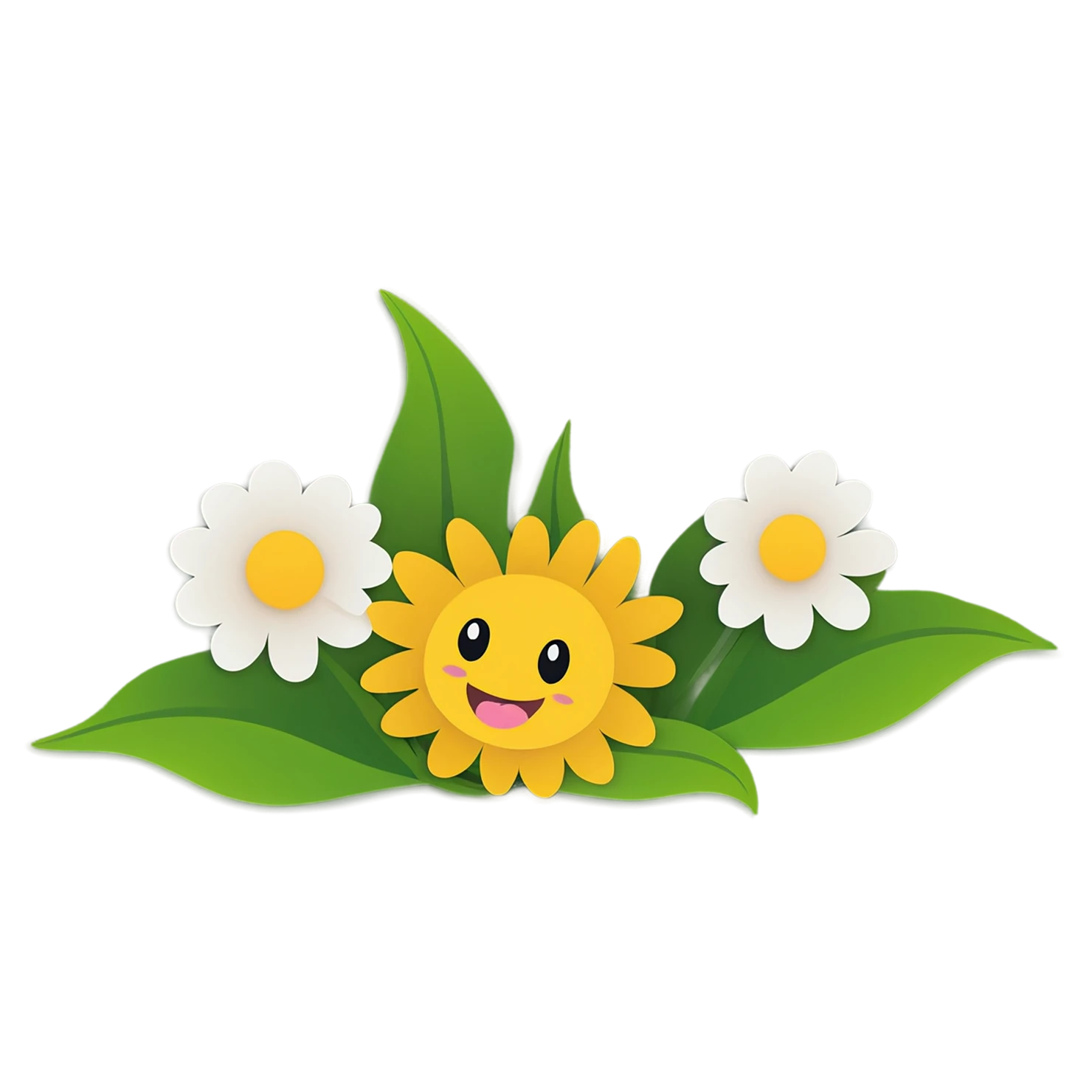 Floral cute sticker isolated on transparent background #15909