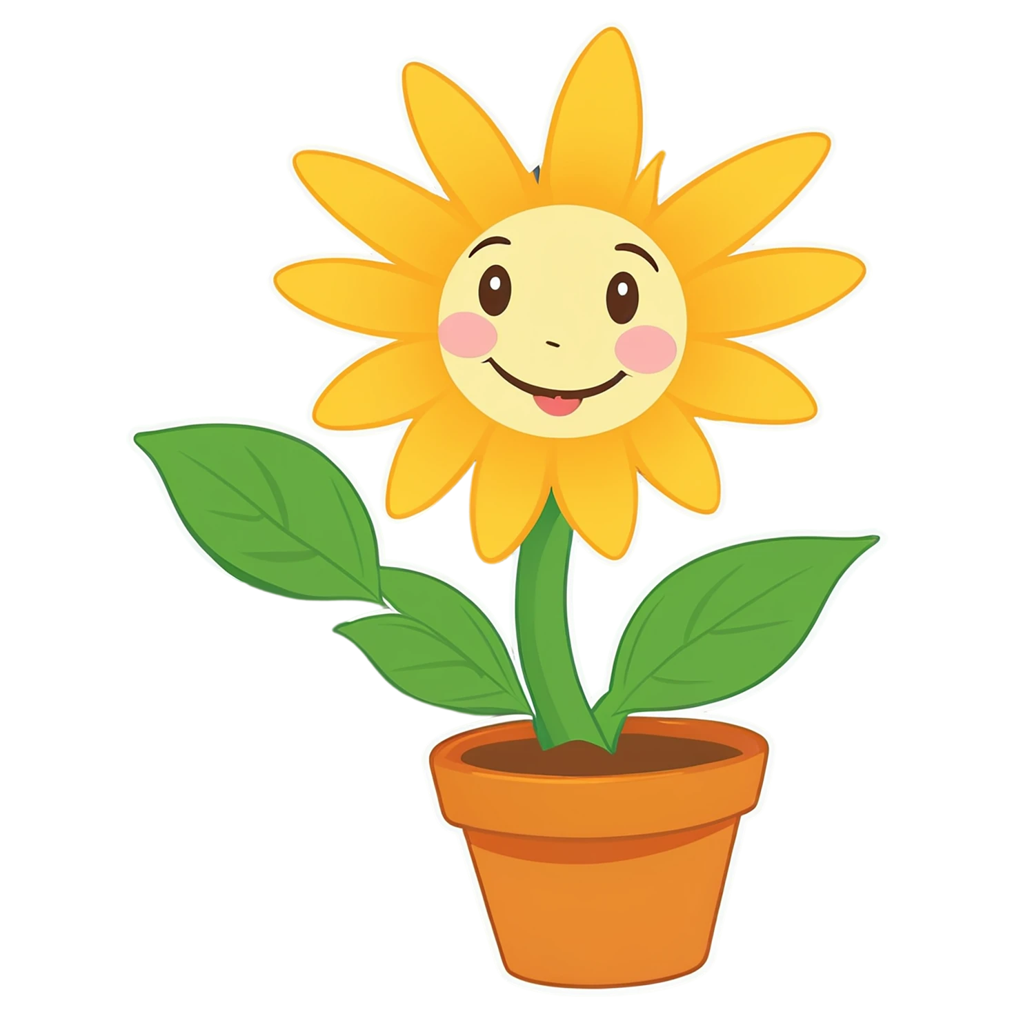 Floral cute sticker isolated on transparent background #15911