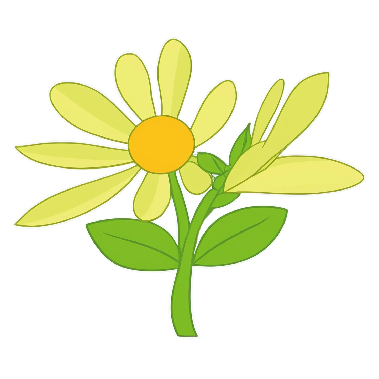 Floral cute sticker isolated on transparent background #15920