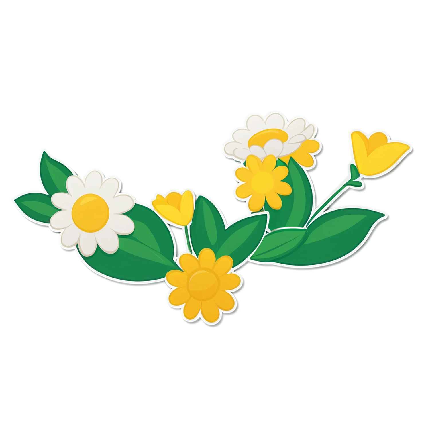 Floral cute sticker isolated on transparent background #15923