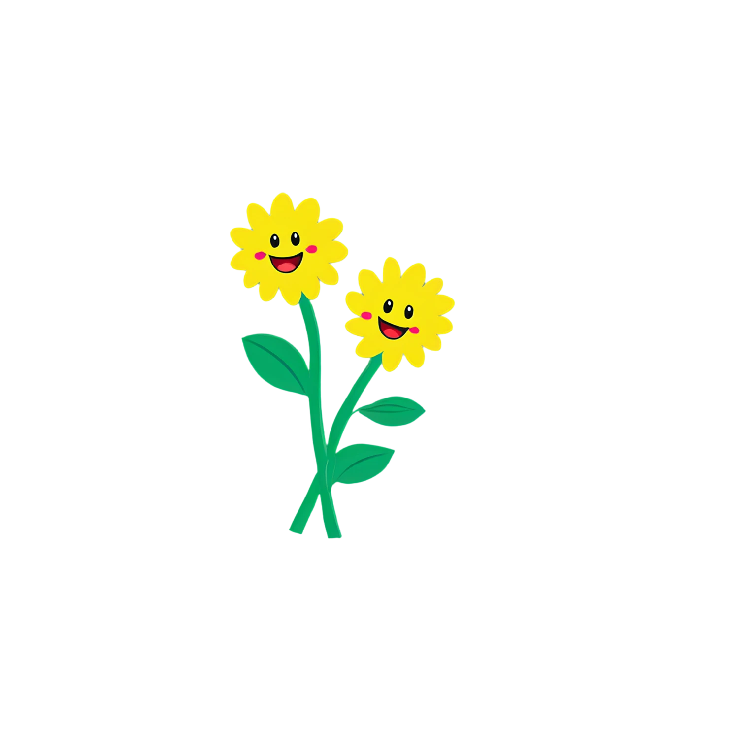 Floral cute sticker isolated on transparent background #15931