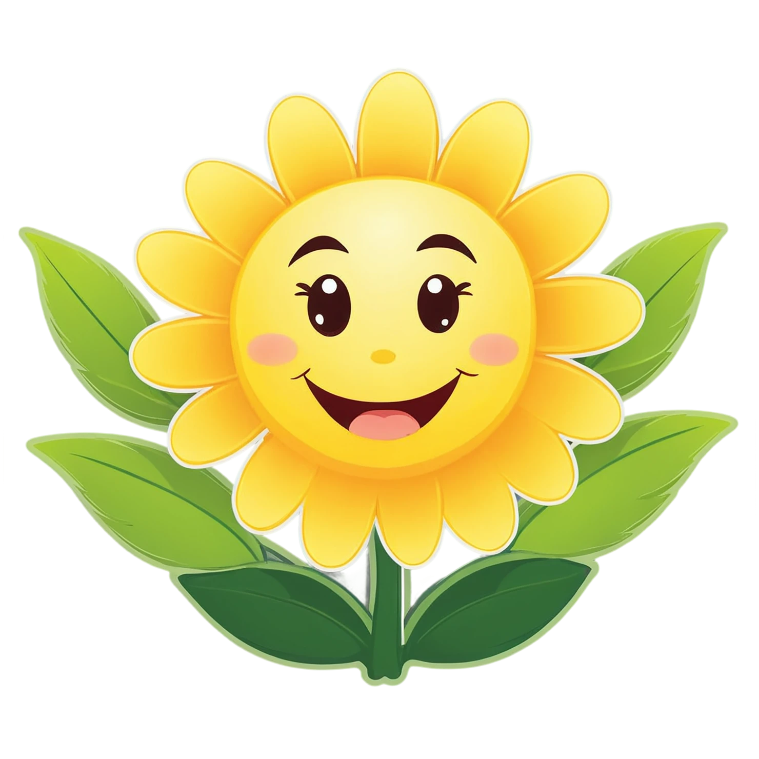 Floral cute sticker isolated on transparent background #15932