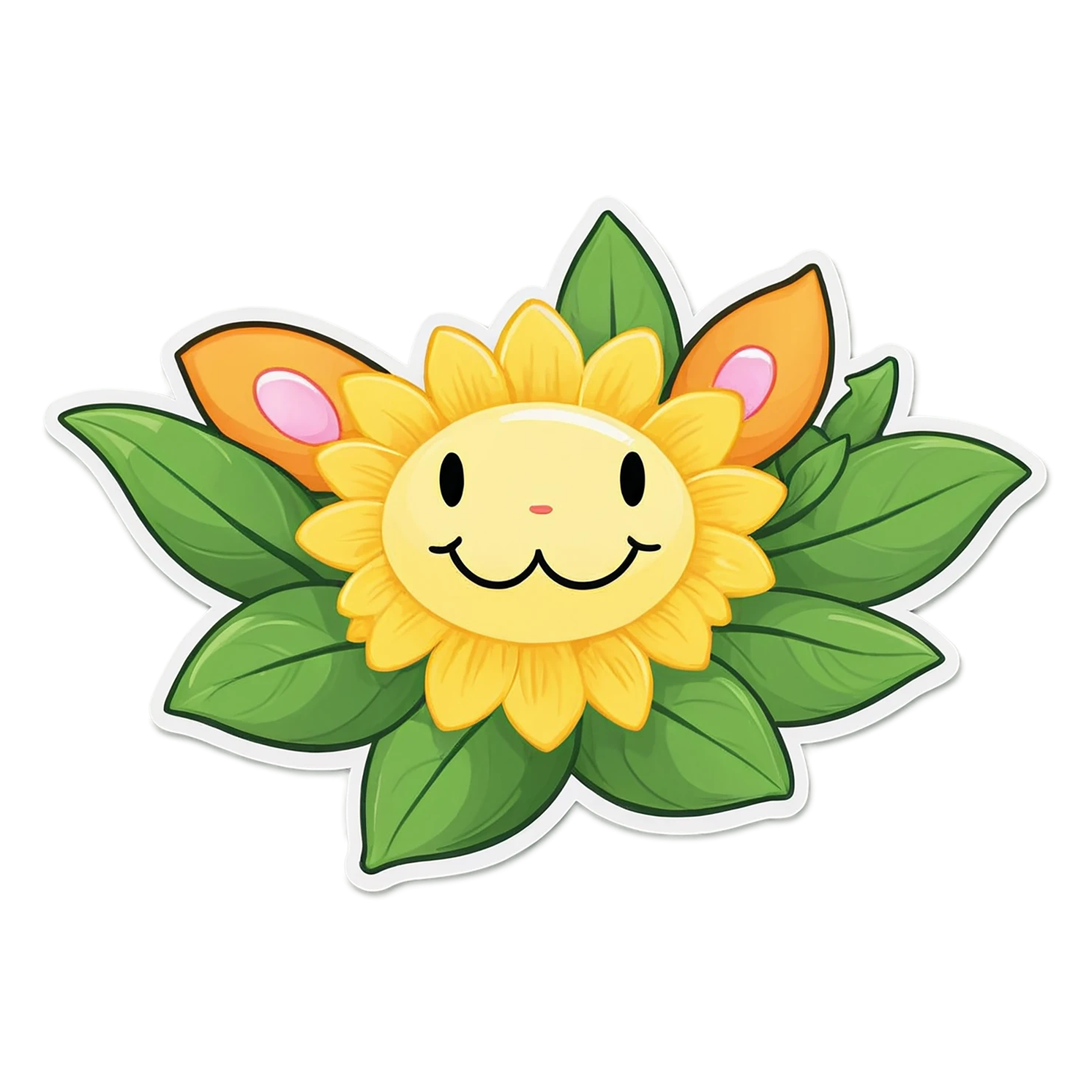 Floral cute sticker isolated on transparent background #15935