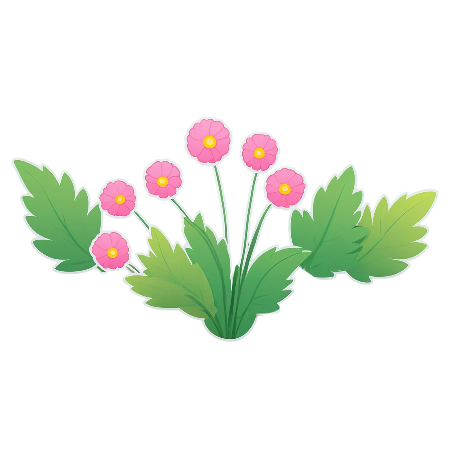 Floral cute sticker isolated on transparent background #15938
