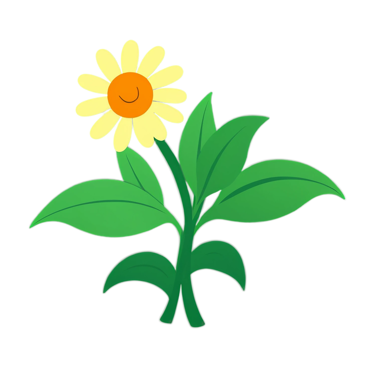 Floral cute sticker isolated on transparent background #15939