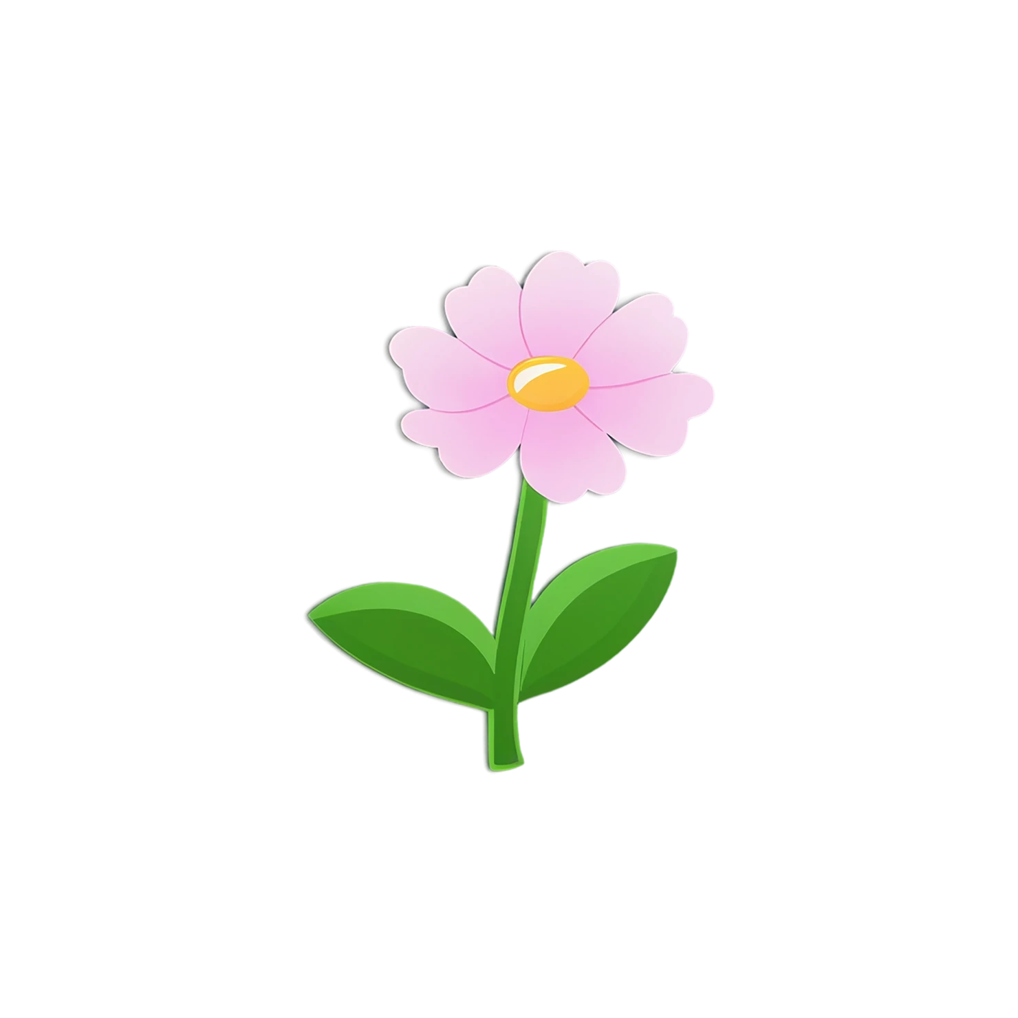 Floral cute sticker isolated on transparent background #15944