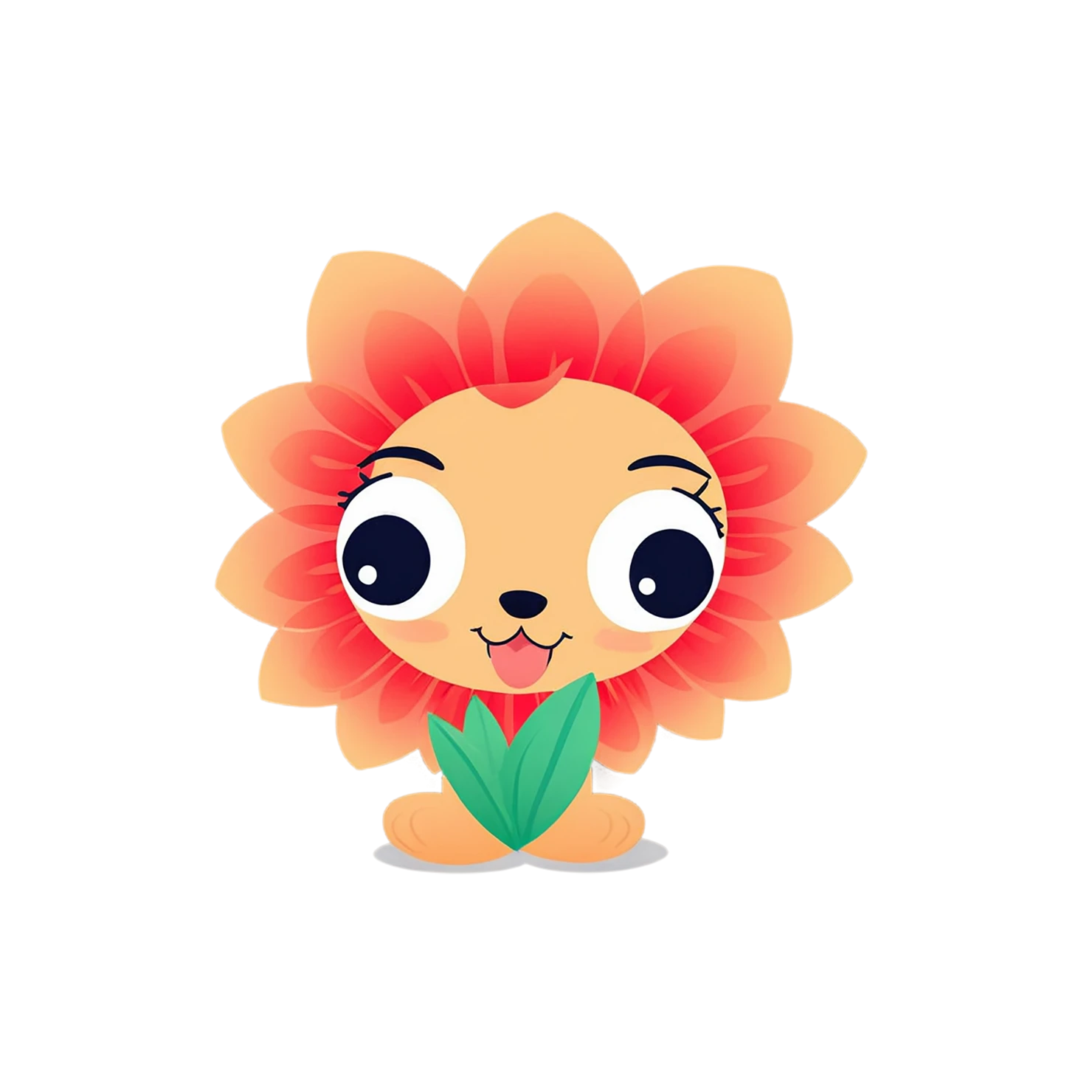 Floral cute sticker isolated on transparent background #15945