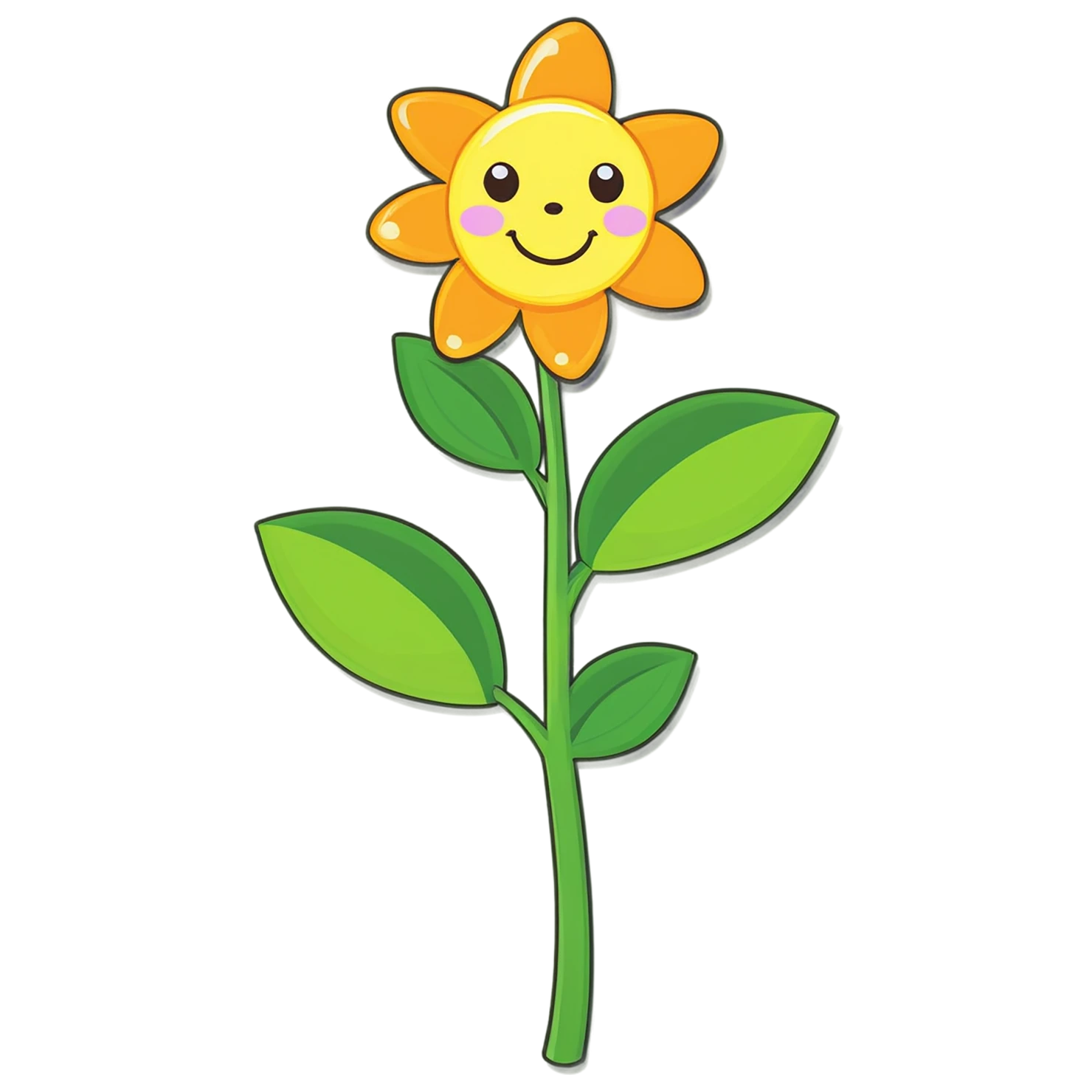 Floral cute sticker isolated on transparent background #15962