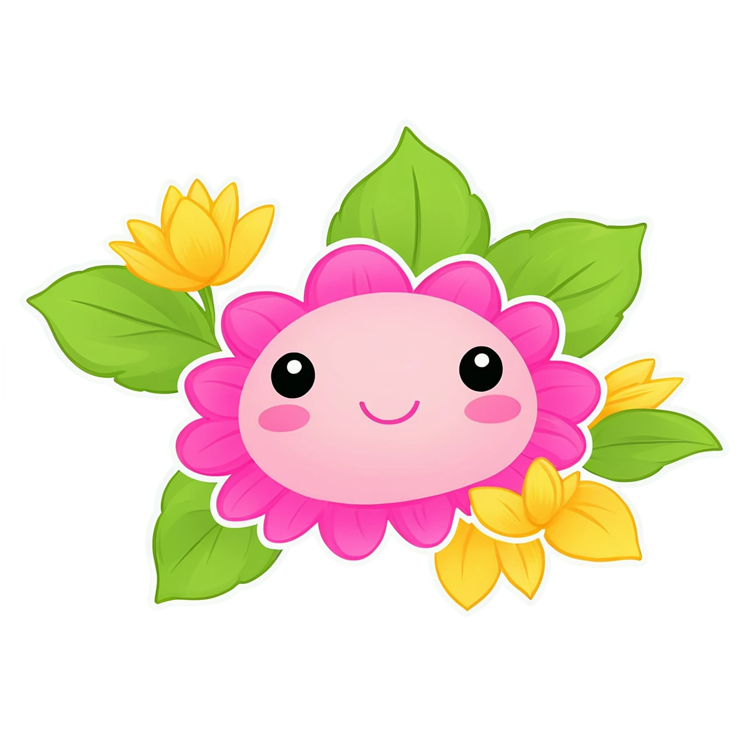 Floral cute sticker isolated on transparent background #15965