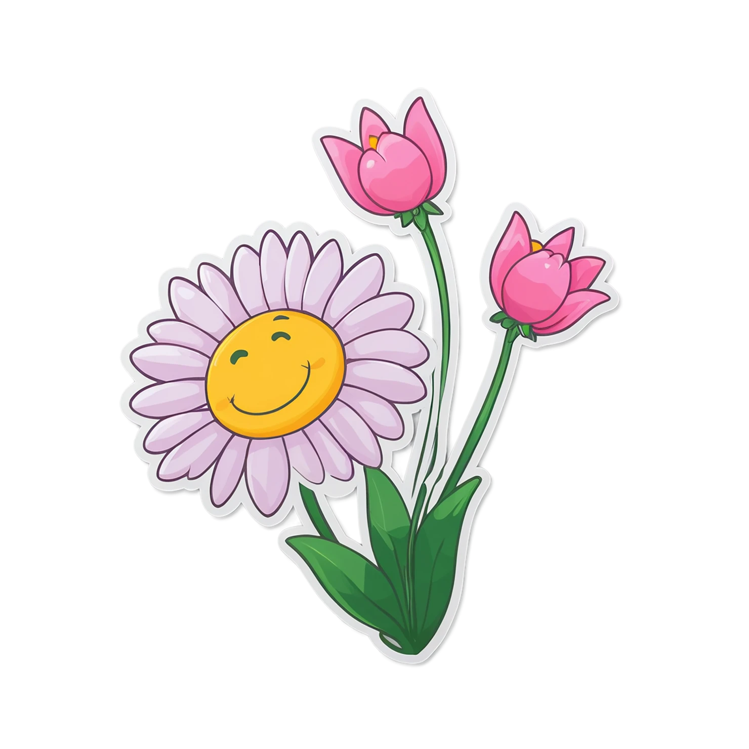 Floral cute sticker isolated on transparent background #15968