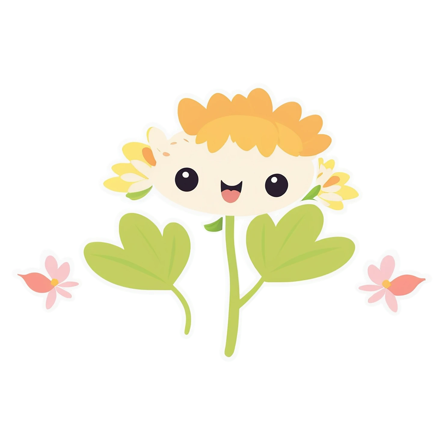 Floral cute sticker isolated on transparent background #15973