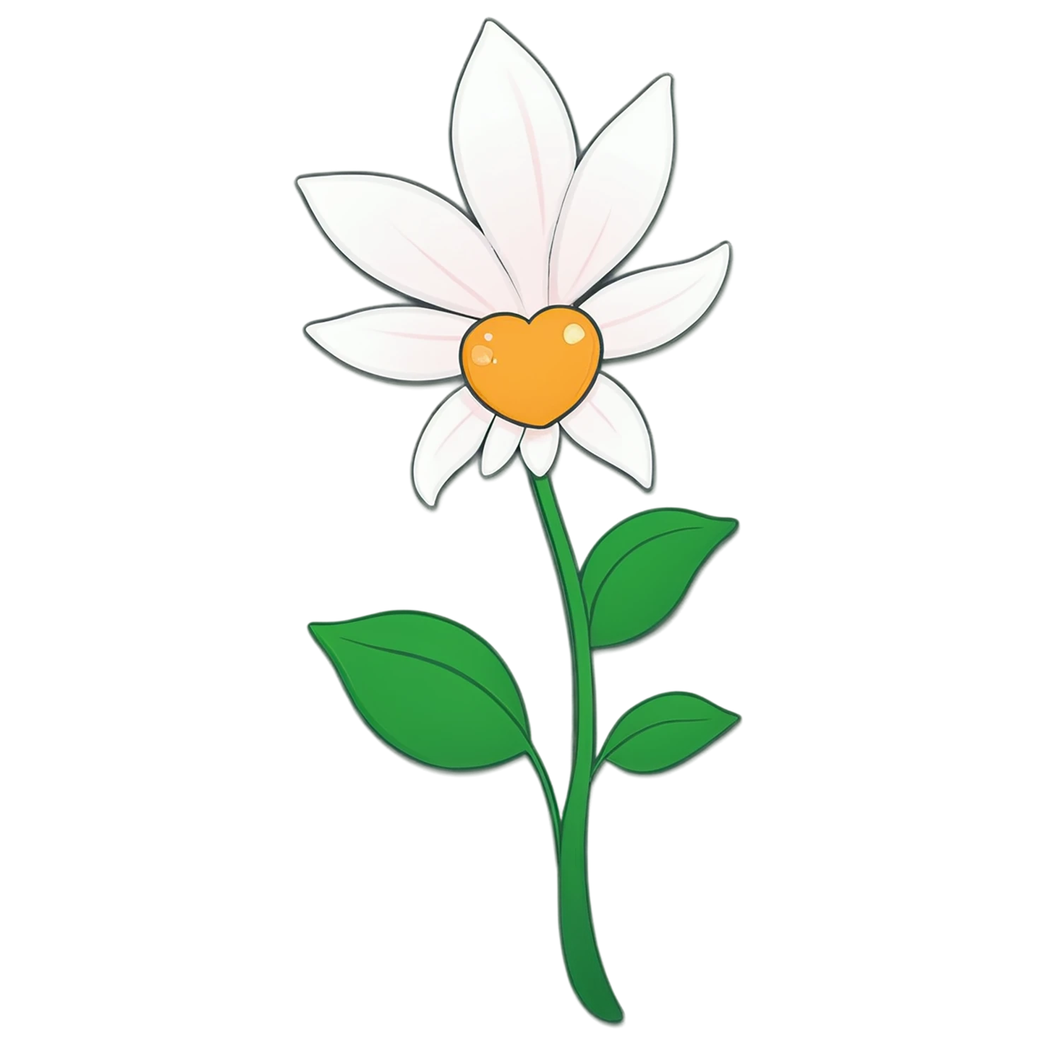 Floral cute sticker isolated on transparent background #15975