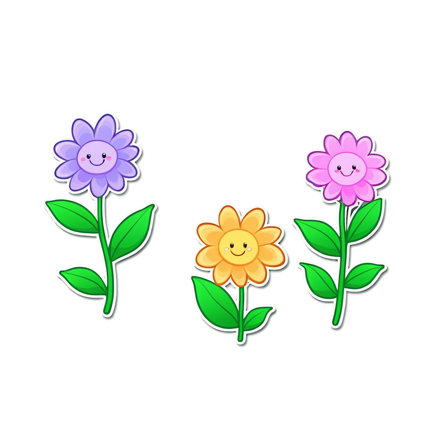 Floral cute sticker isolated on transparent background #15976