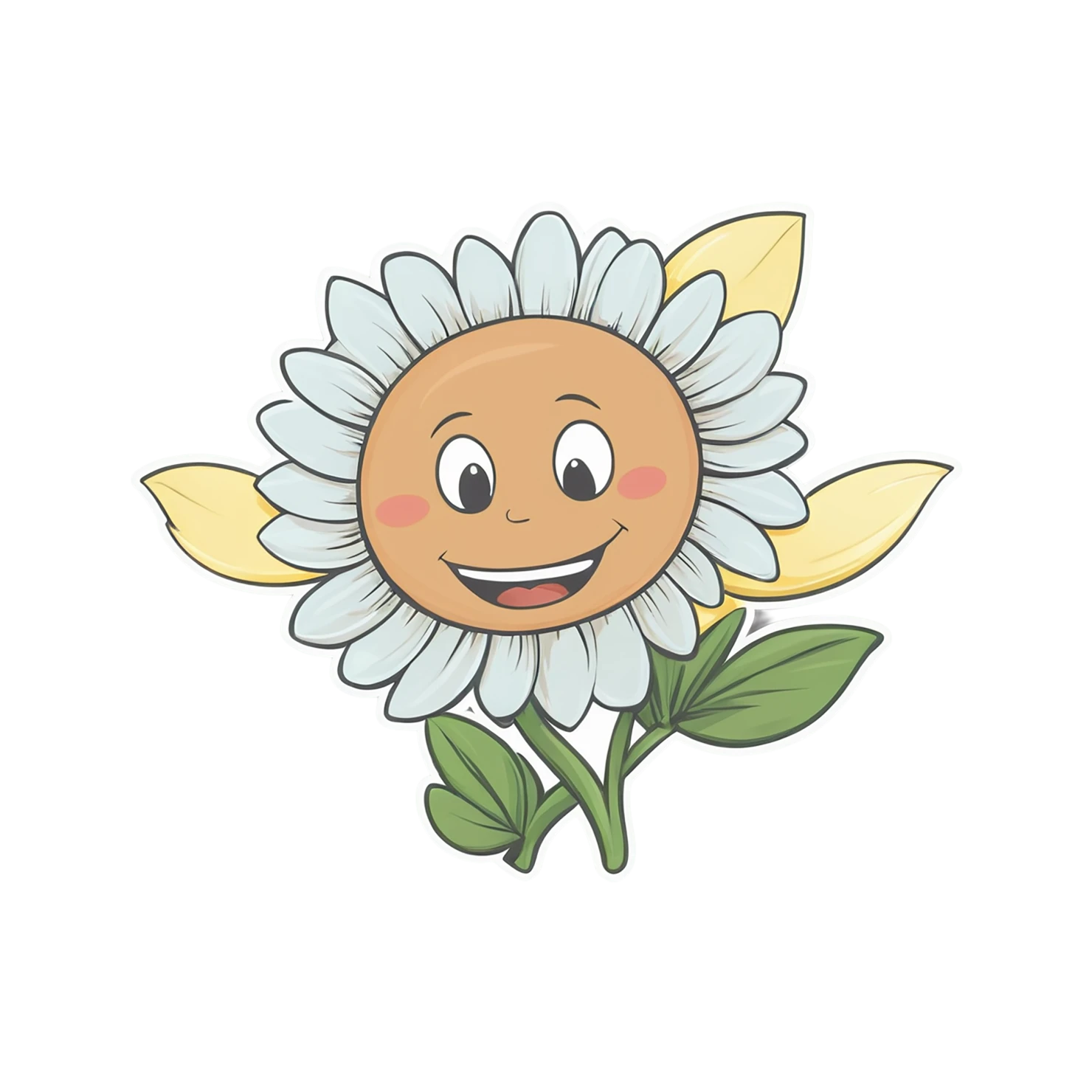 Floral cute sticker isolated on transparent background #15977