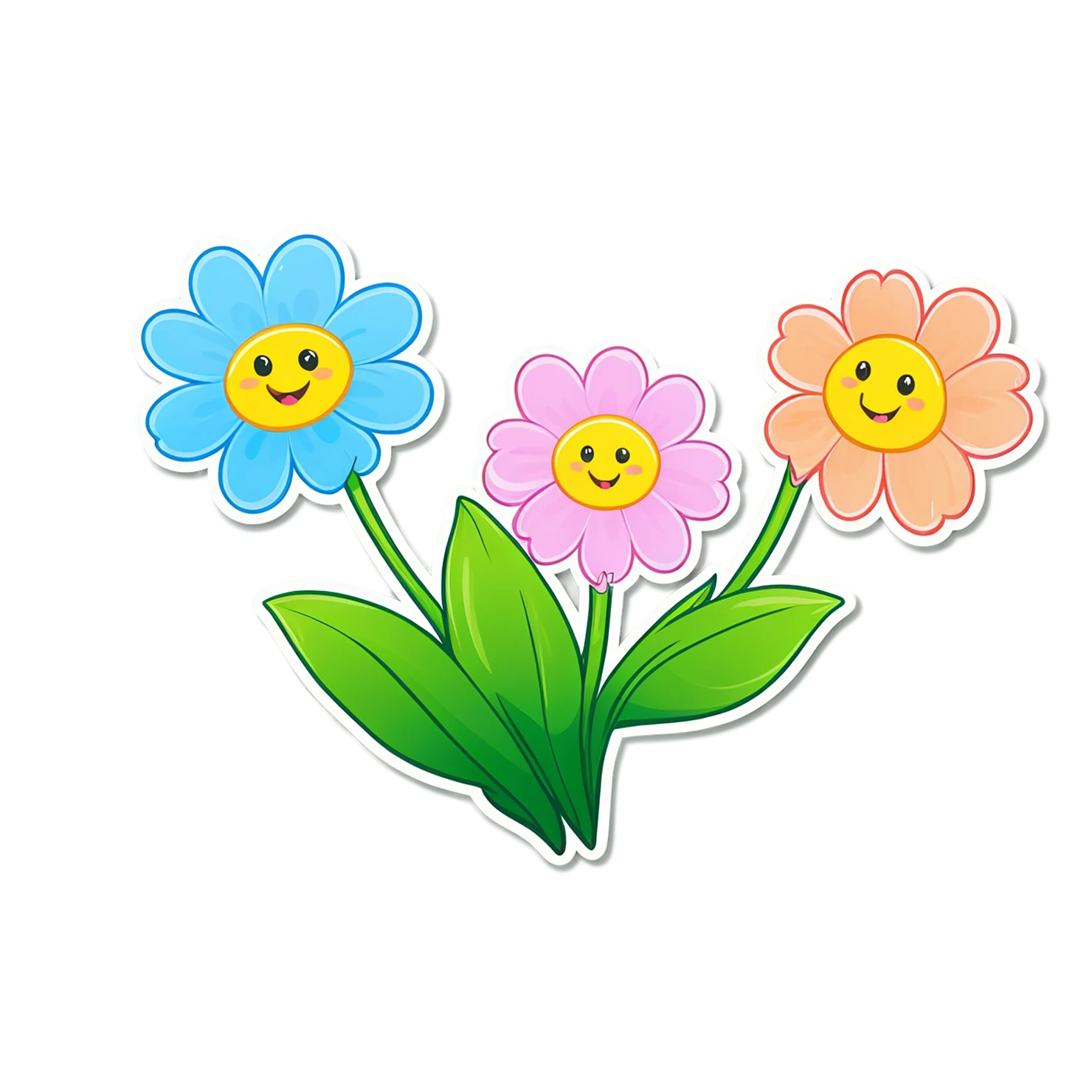 Floral cute sticker isolated on transparent background #15979