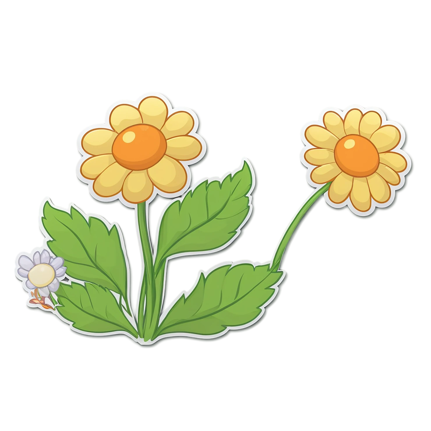 Floral cute sticker isolated on transparent background #15980