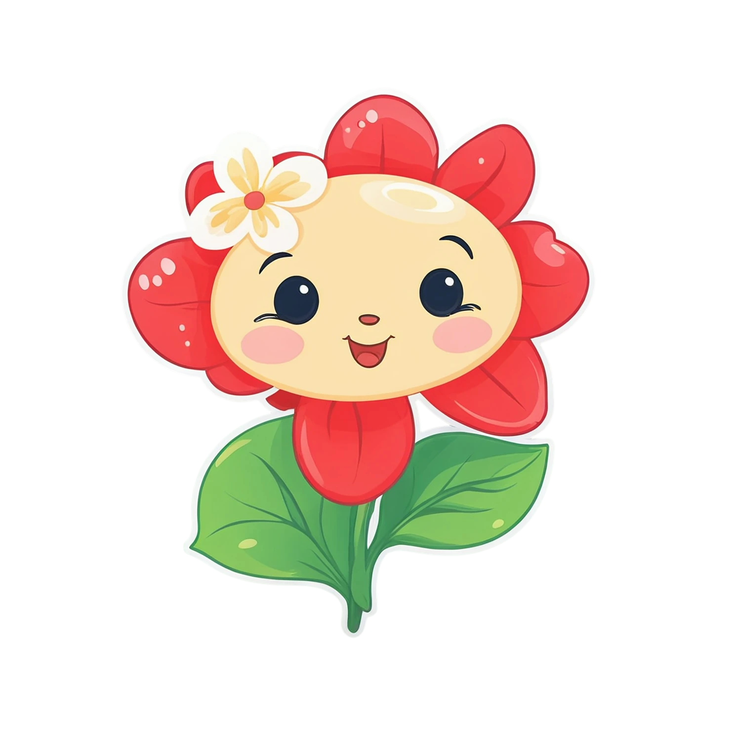 Floral cute sticker isolated on transparent background #15981