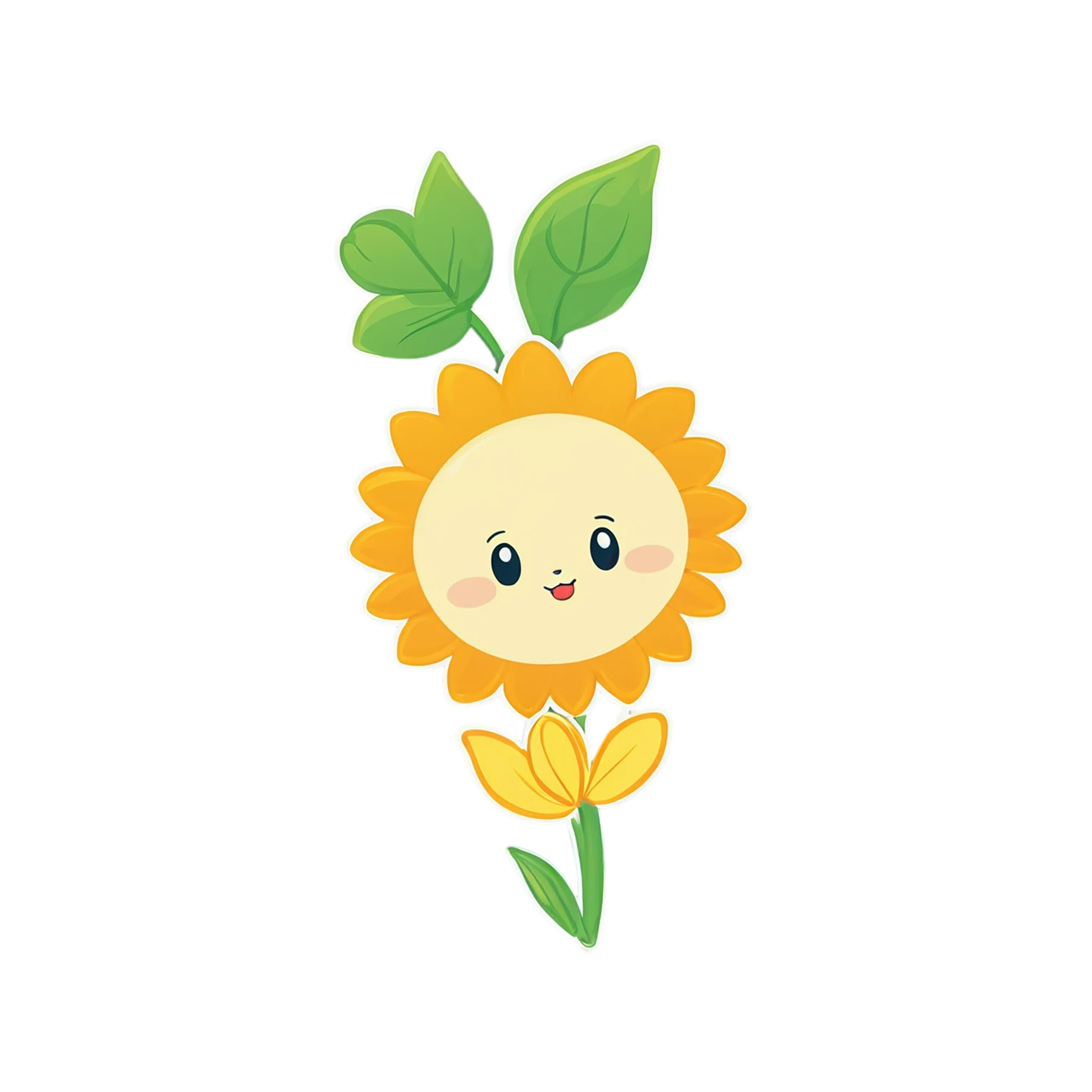 Floral cute sticker isolated on transparent background #15987