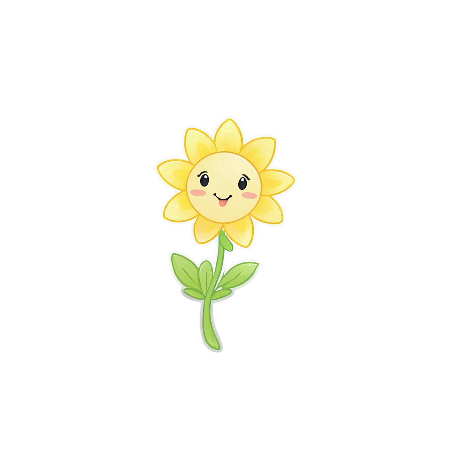 Floral cute sticker isolated on transparent background #15990
