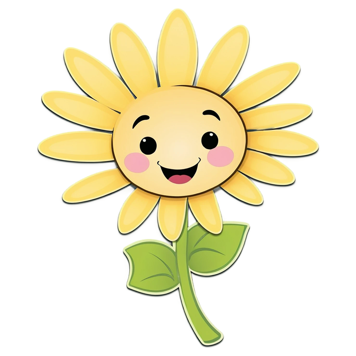 Floral cute sticker isolated on transparent background #15991