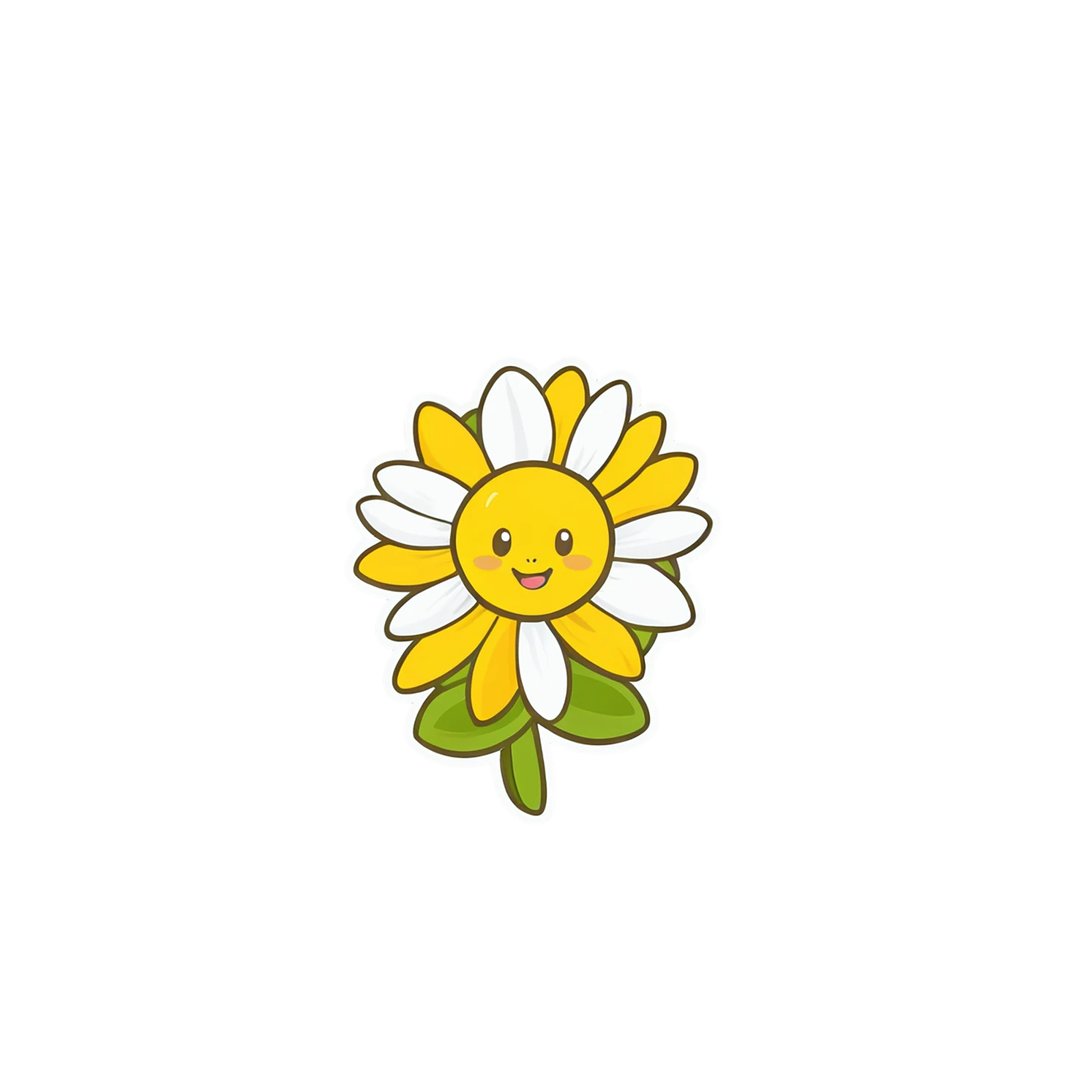 Floral cute sticker isolated on transparent background #15992