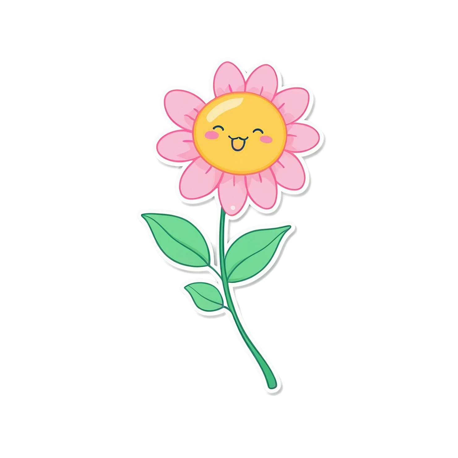 Floral cute sticker isolated on transparent background #15996
